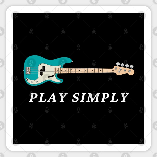 Play Simply Bass Guitar Teal Color